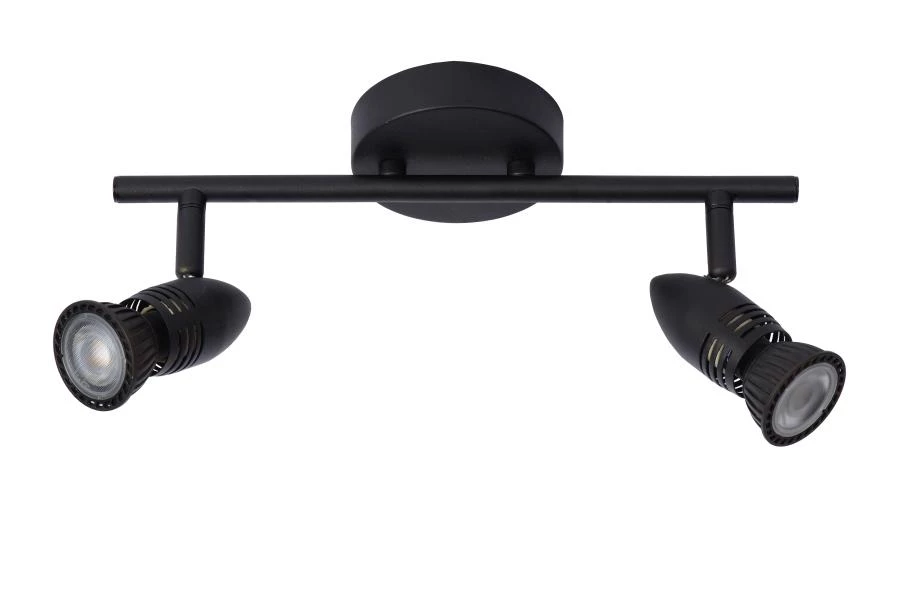 Lucide CARO - Ceiling spotlight - 2xGU10 - Black - turned off